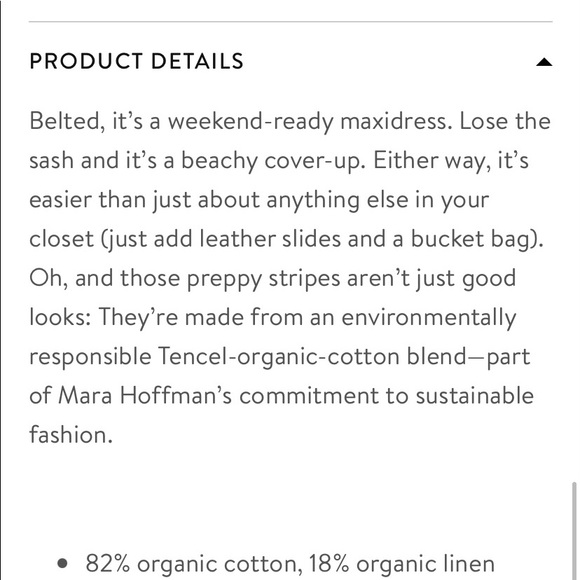 NWT Mara Hoffman Linen Maxi Dress Cover-up Sz S - Picture 4 of 8